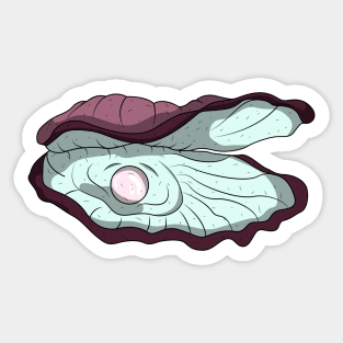 Oyster with pearl Sticker